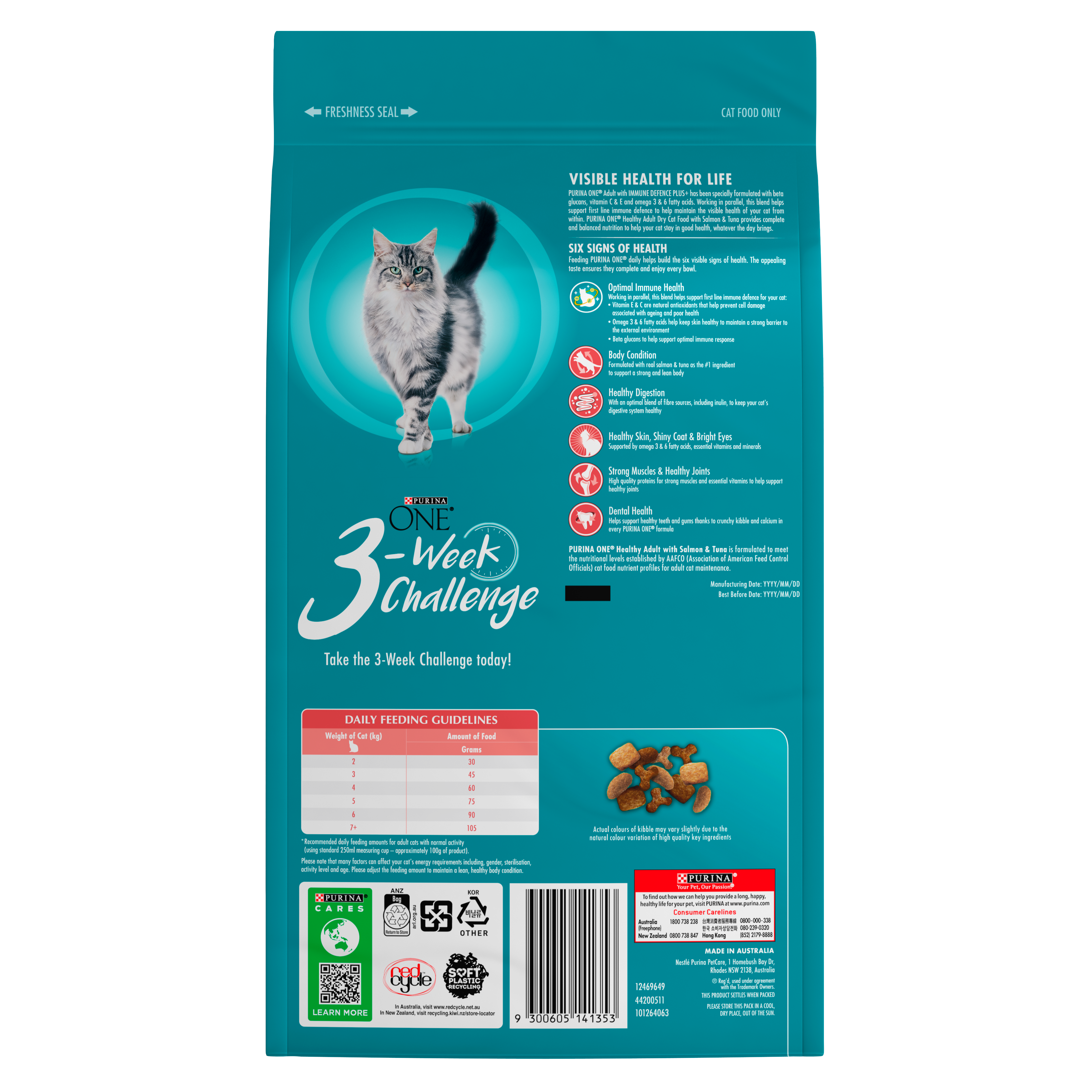 Purina ONE Healthy Adult Salmon Tuna Dry Cat Food Purina